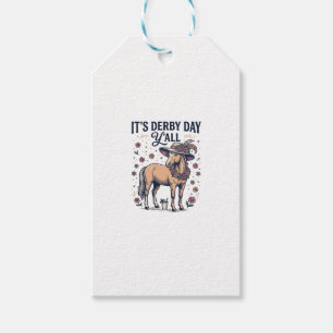 Étiquettes-cadeau Chapeau Floral de Cheval Derby Day Y’all