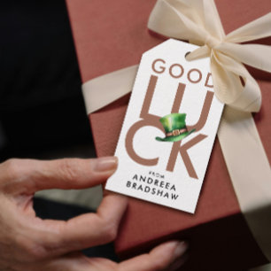 Étiquettes-cadeau Chapeau simple marron mocha jour de la Saint-Patri