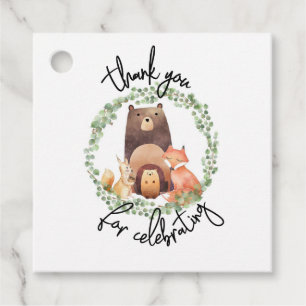 Étiquettes Cadeau CHAQUE Baby shower boisé Aquarelle forêt