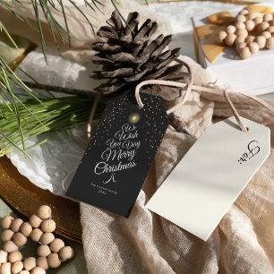 Étiquettes-cadeau Charbon Très Joyeux Arbre de Noël Nom de famille