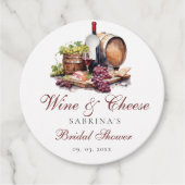 Étiquettes Cadeau Charcuterie Commission Vin & Fromage Fête des mari (Devant)
