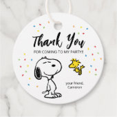 Étiquettes Cadeau Charlie Brown et Gang Confetti (Devant)