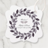 Étiquettes Cadeau Charmant Mariage de  de serrure d'encre d'aquarell (Dos)