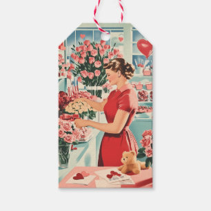 Étiquettes-cadeau Charme Vintage Flower Shop
