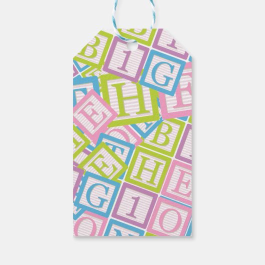 Étiquettes-cadeau Charming Blocks Pattern The Big One (Dos)