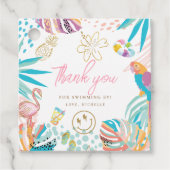 Étiquettes Cadeau Charming Tropical Party (Devant)