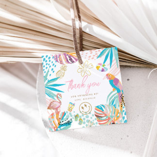 Étiquettes Cadeau Charming Tropical Party