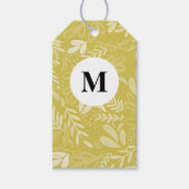 Étiquettes-cadeau Chartreuse Bramble | Monogramme botanique festif (Devant)