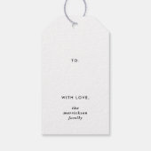 Étiquettes-cadeau Chartreuse Bramble | Monogramme botanique festif (Dos)