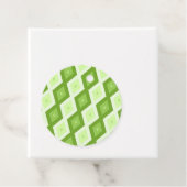 Étiquettes Cadeau Chartreuse green diamond pattern (En situation)