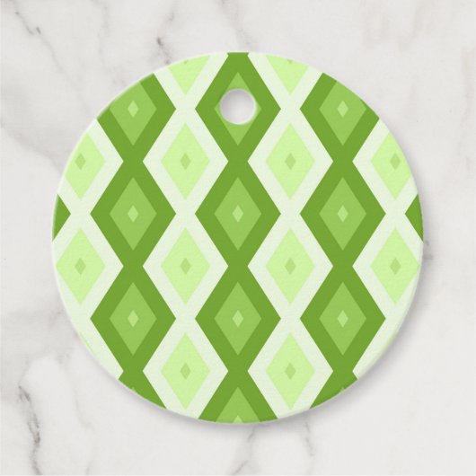 Étiquettes Cadeau Chartreuse green diamond pattern (Devant)