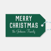 Étiquettes-cadeau Chasseur Cool moderne Noël vert (Devant (Horizontal))