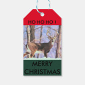 Étiquettes-cadeau Chasseurs de cerfs l'insaisissable argent de Noël  (Dos)