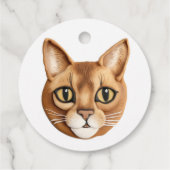 Étiquettes Cadeau Chat abyssinien 3D inspiré (Dos)