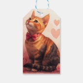 Étiquettes-cadeau Chat abyssinien avec Rose - Saint Valentin (Dos)