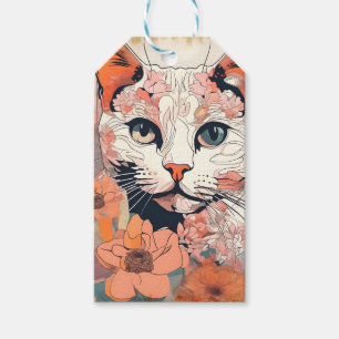 Étiquettes-cadeau Chat Artistique