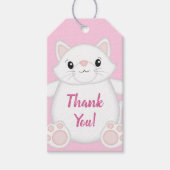 Étiquettes-cadeau Chat Baby shower Kitty Rose (Devant)