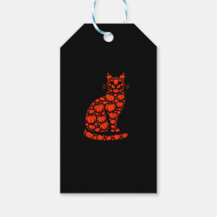 Étiquettes-cadeau Chat Citrouille Jack-o'-lantern Halloween Hommes F