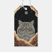 Étiquettes-cadeau Chat Cosmique (Dos)