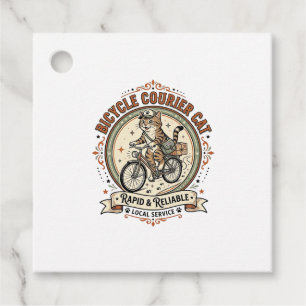 Étiquettes Cadeau Chat coursier à vélo Chat coursier à vélo Vintage