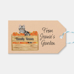 Étiquettes-cadeau Chat dans un rythme de pêches Balises de produit