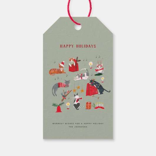 Étiquettes-cadeau Chat de Cute (Dos)