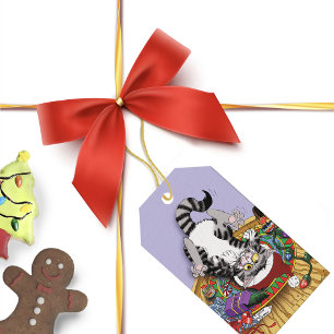 Étiquettes-cadeau Chat de Noël