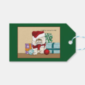 Étiquettes-cadeau Chat de Noël Perse (Devant (Horizontal))