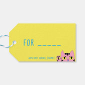 Étiquettes-cadeau Chat de poche Alien (Dos Horizontal)