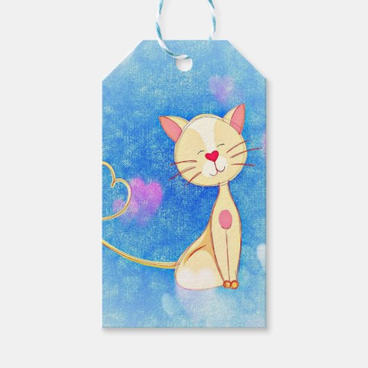 Étiquettes-cadeau Chat de rêve (Devant)