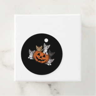Étiquettes Cadeau Chat des années 90 Halloween Rétro Saison effrayan