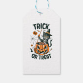 Étiquettes-cadeau Chat d'Halloween abstrait (Dos)