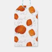 Étiquettes-cadeau Chat drôle Orange Citrouille Halloween Cartoon Cha (Dos)