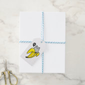 Étiquettes-cadeau Chat en banane (Avec de laficelle)
