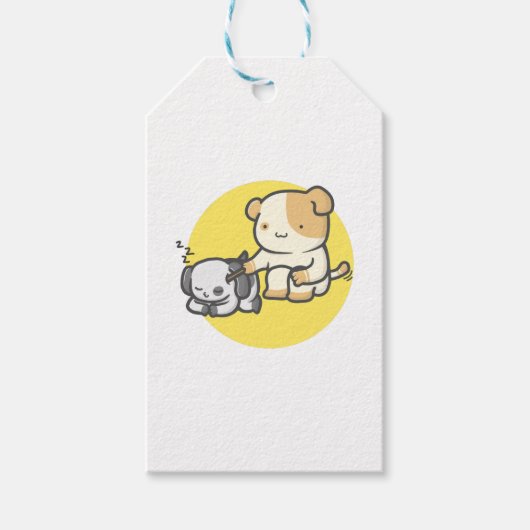 Étiquettes-cadeau Chat et chien (Devant)