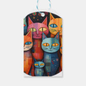 Étiquettes-cadeau Chat fantaisiste (Dos)