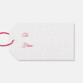 Étiquettes-cadeau Chat Jouer avec un ruban rouge (Dos (Horizontal))