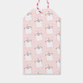 Étiquettes-cadeau Chat Kitty Sleeping Rose Anniversaire (Dos)