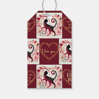 Étiquettes-cadeau Chat Maroon - Papier d'enveloppement