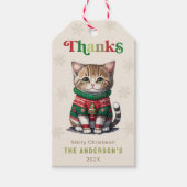 Étiquettes-cadeau Chat mignon Fête de Sweat (Devant)