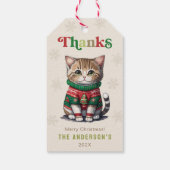 Étiquettes-cadeau Chat mignon Fête de Sweat (Dos)