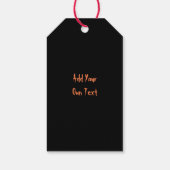 Étiquettes-cadeau Chat noir d'Halloween déplaisant sur Orange (Dos)