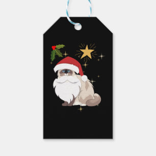 Étiquettes-cadeau Chat Ragdoll de Noël