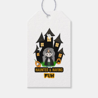 Étiquettes-cadeau Château de Dracula Halloween mignon