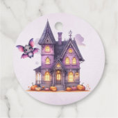 Étiquettes Cadeau Château des sorcières d'Halloween (Dos)