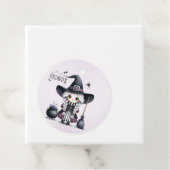 Étiquettes Cadeau Château des sorcières d'Halloween (En situation)