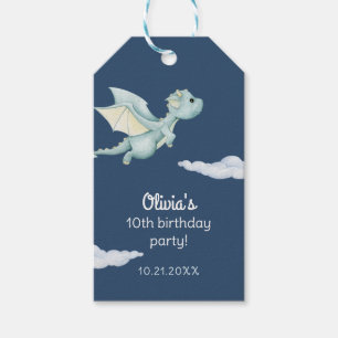 Étiquettes-cadeau Château magique Cute Dragons Anniversaire de enfan