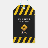 Étiquettes-cadeau Chatoyants Camions de construction Anniversaire En (Dos)