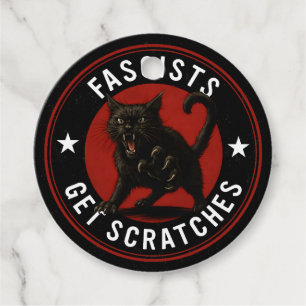 Étiquettes Cadeau Chats contre les fascistes