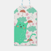 Étiquettes-cadeau Chats en pluie (Devant)